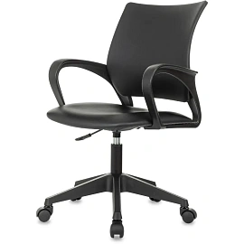 Кресло офисное Комус Мебель EChair 396 LT чёрное (экокожа, пластик)