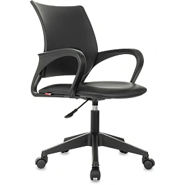 Кресло офисное Комус Мебель EChair 396 LT чёрное (экокожа, пластик)
