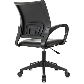 Кресло офисное Комус Мебель EChair 396 LT чёрное (экокожа, пластик)