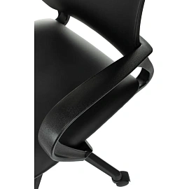 Кресло офисное Комус Мебель EChair 396 LT чёрное (экокожа, пластик)