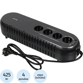 ИБП Powercom WOW-850U 850ВА/425Вт, 4xEURO, USB/RJ45