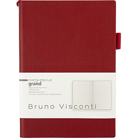 Ежедневник недатированный Bruno Visconti Grand искусственная кожа А5 128 листов бордовый