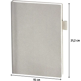 Ежедневник недатированный Bruno Visconti Grand искусственная кожа А5 128 листов серебряный, 3-774/12