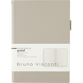 Ежедневник недатированный Bruno Visconti Grand искусственная кожа А5 128 листов серый, 3-774/14