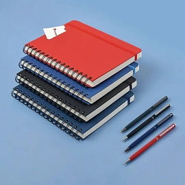 Ежедневник недатированный Bruno Visconti Pragmatic картон А5 128 листов красный с фиксирующей резинкой, 3-748/05