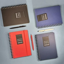 Ежедневник недатированный Bruno Visconti Pragmatic картон А5 128 листов красный с фиксирующей резинкой, 3-748/05