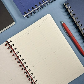 Ежедневник недатированный Bruno Visconti Pragmatic картон А5 128 листов красный с фиксирующей резинкой, 3-748/05