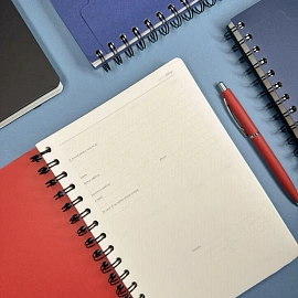 Ежедневник недатированный Bruno Visconti Pragmatic картон А5 128 листов красный с фиксирующей резинкой, 3-748/05