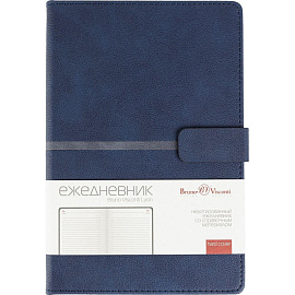 Ежедневник недатированный Bruno Visconti Lyon искусственная кожа А5 136 листов синий, 3-684/01
