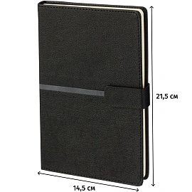 Ежедневник недатированный Bruno Visconti Lyon искусственная кожа А5 136 листов чёрный