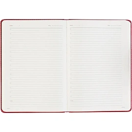 Ежедневник недатированный Bruno Visconti Prestige искусственная кожа А5 160 листов красный, 3-352/04