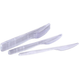 Нож одноразовый пластиковый бесцветный 180 мм (2000 штук в упаковке)