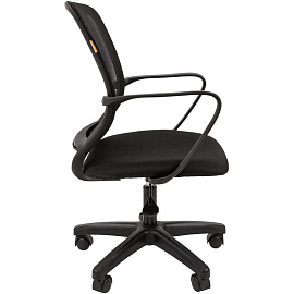 Кресло офисное Chairman 698LT чёрное (ткань/сетка, пластик)