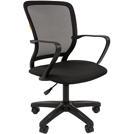 Кресло офисное Chairman 698LT чёрное (ткань/сетка, пластик)