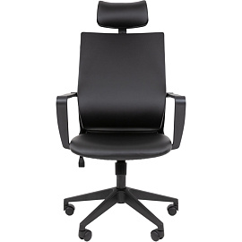 Кресло для руководителя Chairman 545 чёрное (ткань/сетка, пластик)