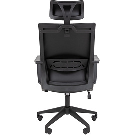 Кресло для руководителя Chairman 545 чёрное (ткань/сетка, пластик)