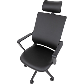 Кресло для руководителя Chairman 545 чёрное (ткань/сетка, пластик)