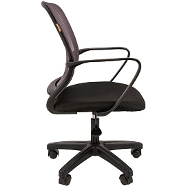 Кресло офисное Chairman 698LT чёрное/серое (ткань/сетка, пластик)