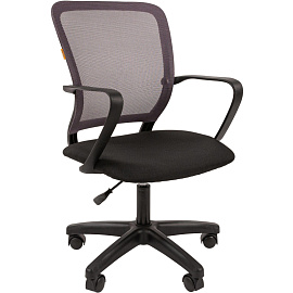 Кресло офисное Chairman 698LT чёрное/серое (ткань/сетка, пластик)