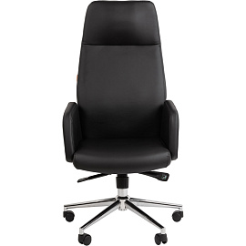 Кресло для руководителя Chairman 929 чёрное (экокожа, металл)