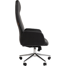 Кресло для руководителя Chairman 929 чёрное (экокожа, металл)