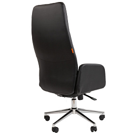 Кресло для руководителя Chairman 929 чёрное (экокожа, металл)