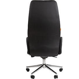 Кресло для руководителя Chairman 929 чёрное (экокожа, металл)