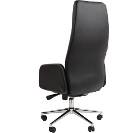 Кресло для руководителя Chairman 929 чёрное (экокожа, металл)