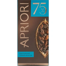 Шоколад Apriori горький, 75% какао, 85г