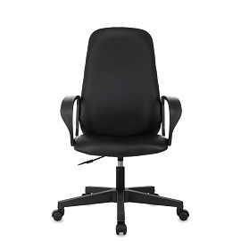 Кресло для руководителя Комус Мебель EChair 660 чёрное (экокожа, пластик)