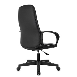 Кресло для руководителя Комус Мебель EChair 660 чёрное (экокожа, пластик)