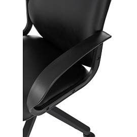 Кресло для руководителя Комус Мебель EChair 660 чёрное (экокожа, пластик)