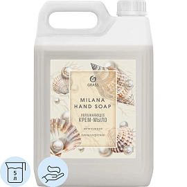 Мыло жидкое ПРОФ пенное Grass/MILANA крем-мыло жемч, 5л_ТБ