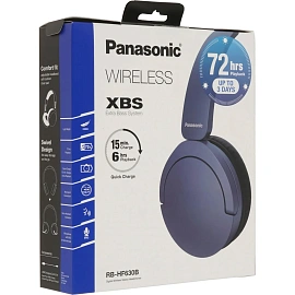 Наушники Panasonic RB-HF630BG-A, накладные Bluetooth, синий