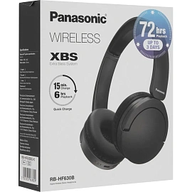 Наушники беспроводные Panasonic RB-HF630BG-K чёрный