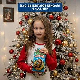 Новогодний сладкий подарок Лошадка и подкова Картон 300 грамм, K002