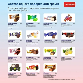 Новогодний сладкий подарок Иго-гоша Картон 400 грамм, K004