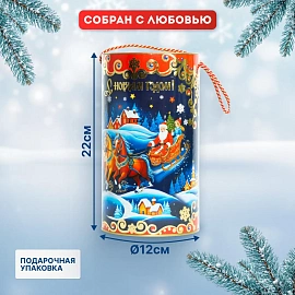 Новогодний сладкий подарок Тройка Туба 1000 грамм, K013