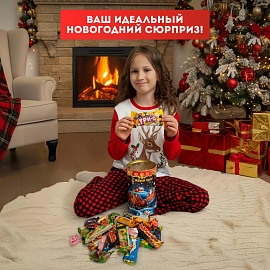 Новогодний сладкий подарок Тройка Туба 1000 грамм, K013