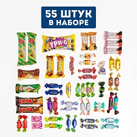 Новогодний сладкий подарок Деревянная Лошадка Картон 1000 грамм, K014