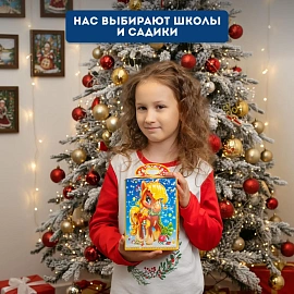 Новогодний сладкий подарок Лошадка красавица Картон 1000 грамм, K016