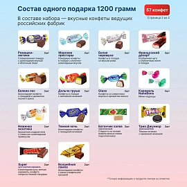 Новогодний сладкий подарок Зима пришла Картон 1200 грамм, K021