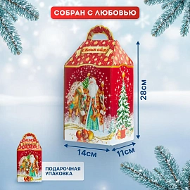 Новогодний сладкий подарок Зима пришла Картон 1200 грамм, K021