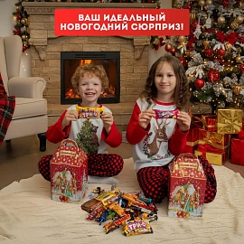 Новогодний сладкий подарок Зима пришла Картон 1200 грамм, K021