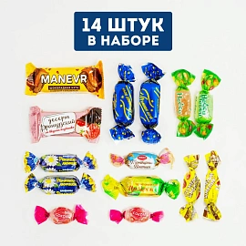 Новогодний сладкий подарок Праздник с мишкой Картон 200 грамм, K031