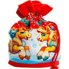 Новогодний сладкий подарок Зимнее веселье Мешок 1000 грамм, K038
