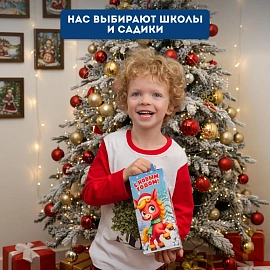 Новогодний сладкий подарок Ириска-Сахарок Картон 500 грамм, K052