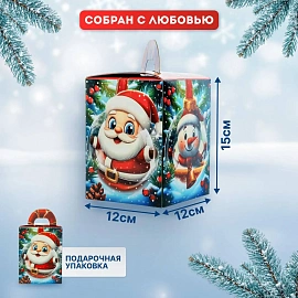 Новогодний сладкий подарок Ёлочные игрушки Картон 500 грамм, K059