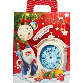 Новогодний сладкий подарок Счастливый праздник Картон 1000 грамм, K080