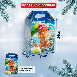 Новогодний сладкий подарок Весельчак Картон 1000 грамм, K083